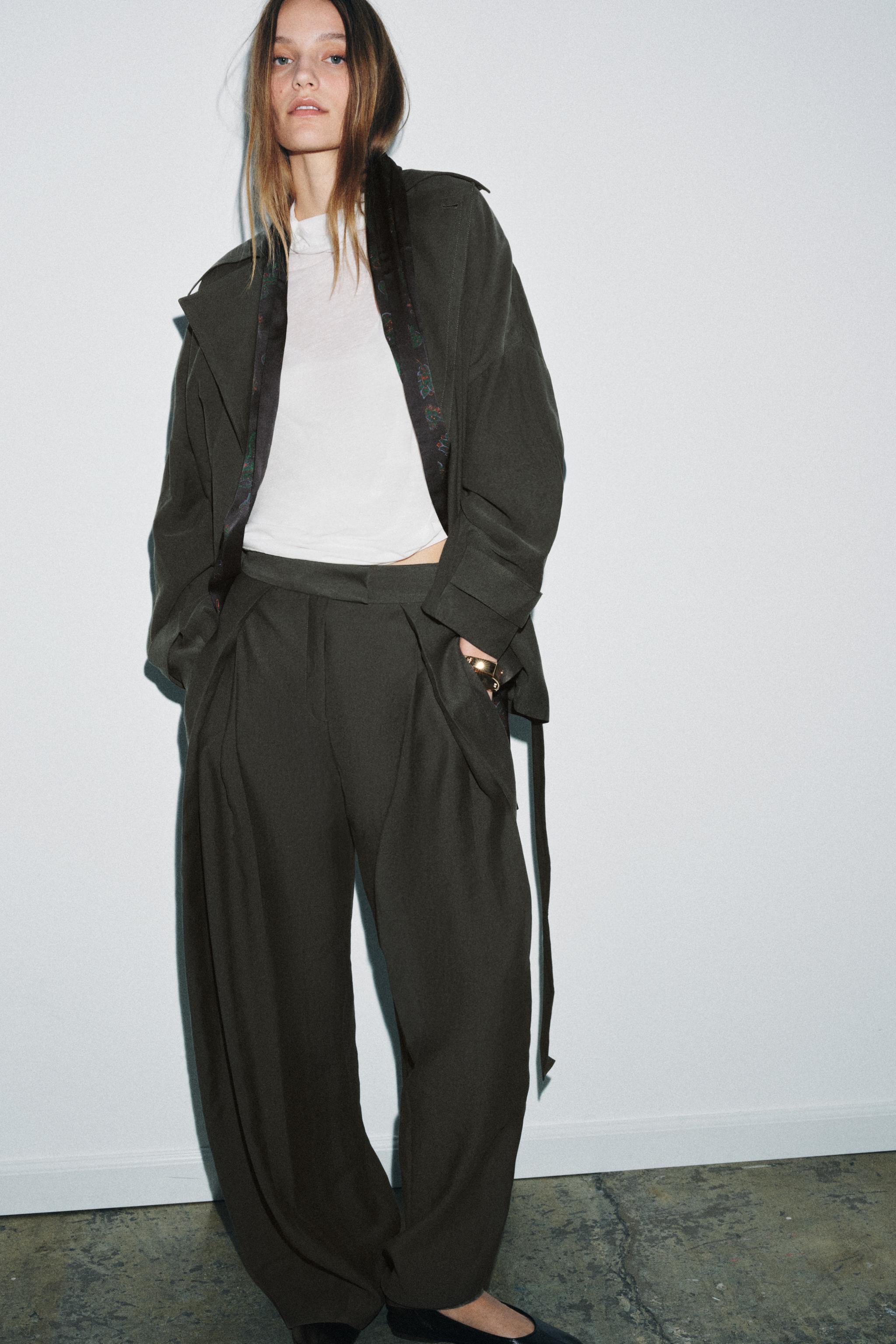 SHORT FLOWY TRENCH COAT ZW COLLECTION